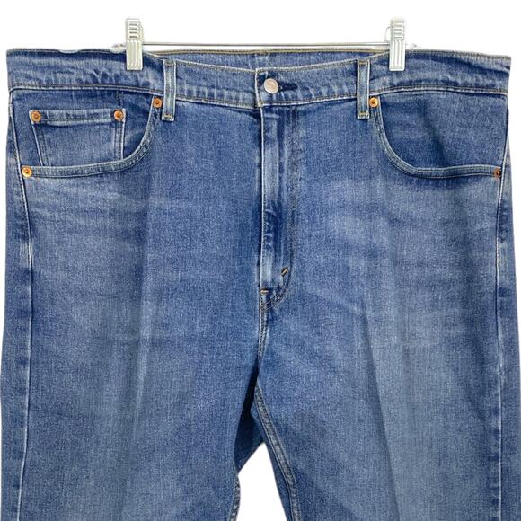 Levis 505 Men's Relaxed Jeans Actual Size 42W x 31L Blue Straight Leg - Picture 3 of 13
